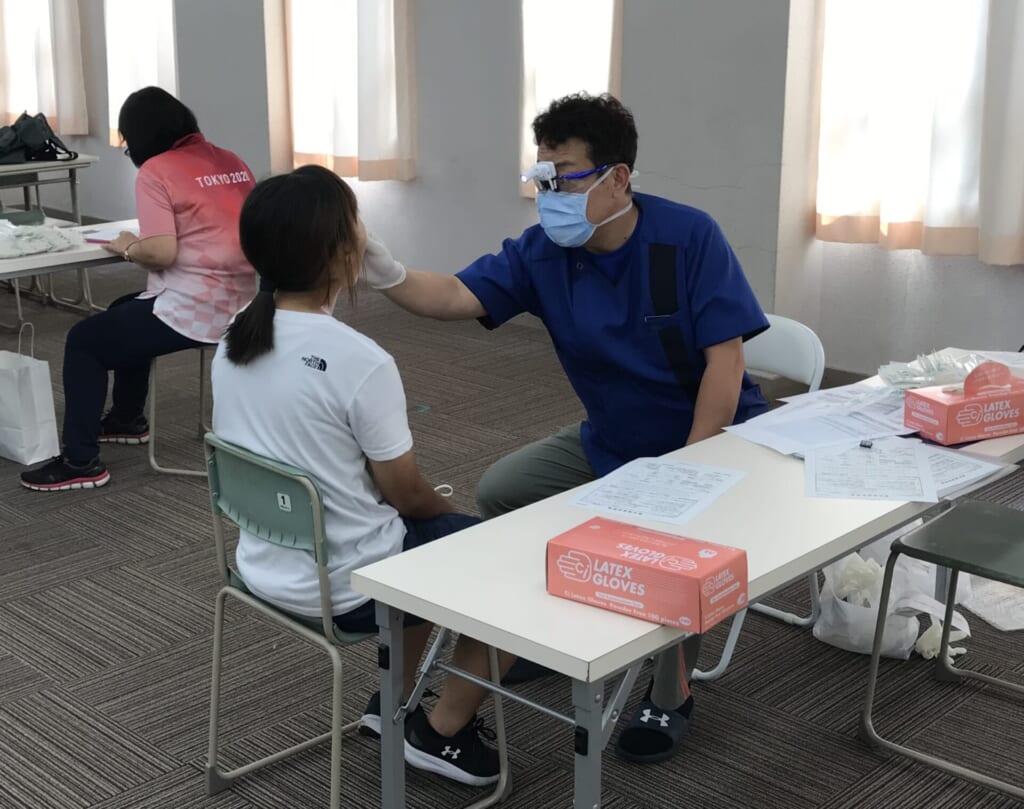スポーツ歯科健診の様子