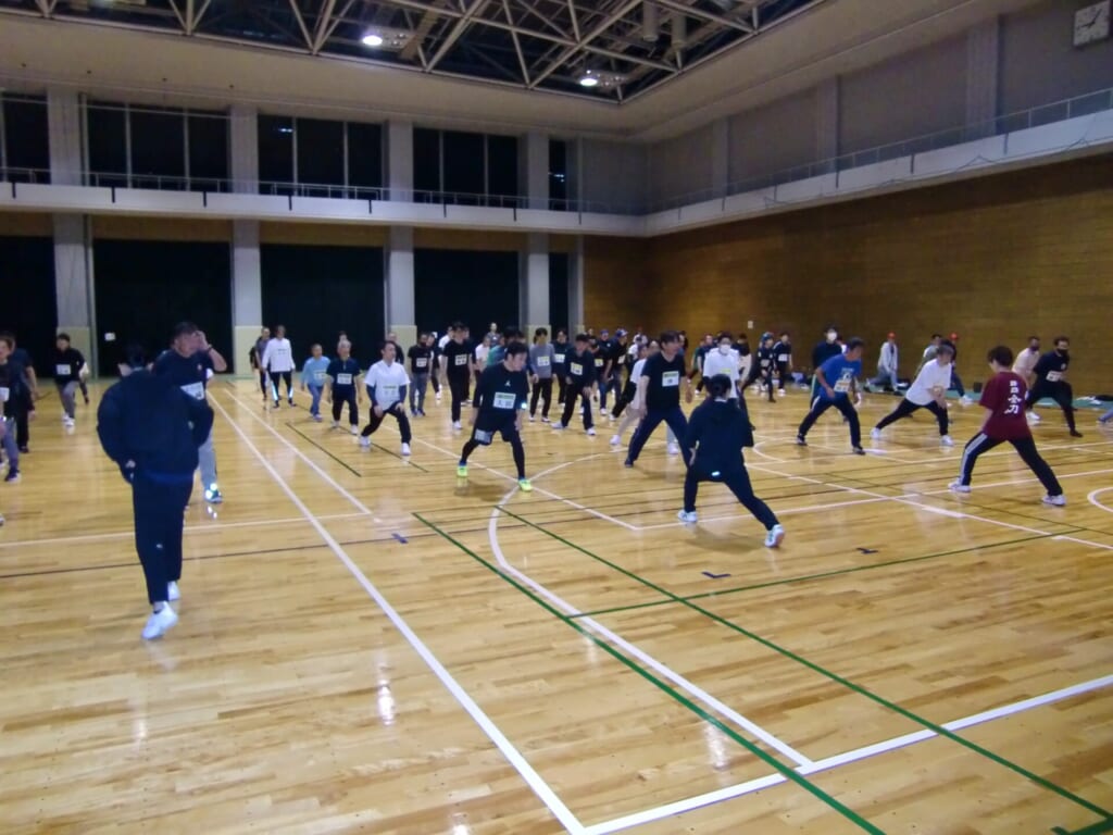 当日の様子(準備運動)