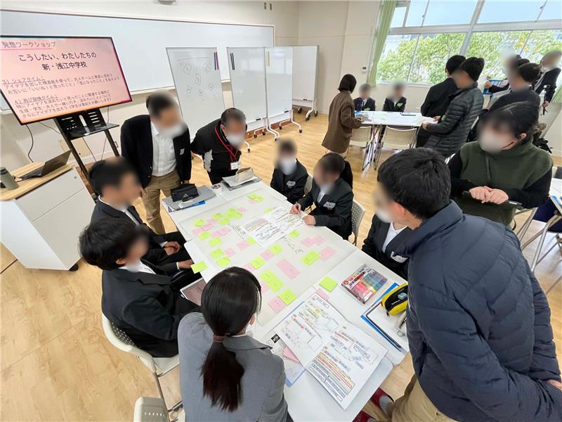 浅江中学校でのワークショップの様子